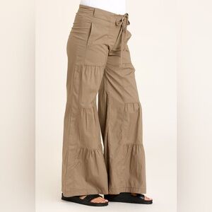 XCVI Wide-leg Terrace Pants Drawstring, Truffle